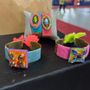Bracelets - Manchette cuivre martelé brodé - FIL MAIN