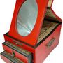 Decorative objects - Red Lacquered Jewelry Box - GALERIE D'ORIENT