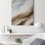 Office design and planning - « Fluency » Series of handmade textured abstract paintings - MATISS ART STUDIO