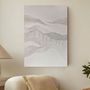 Office design and planning - « Fluency » Series of handmade textured abstract paintings - MATISS ART STUDIO