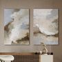 Office design and planning - « Fjord » Series of handmade textured abstract paintings - MATISS ART STUDIO