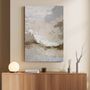 Office design and planning - « Fjord » Series of handmade textured abstract paintings - MATISS ART STUDIO