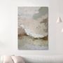 Office design and planning - « Fjord » Series of handmade textured abstract paintings - MATISS ART STUDIO