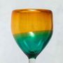Accessoires pour le vin - Verre à vigne soufflé en ambre et aigue-marine - HUAKAL