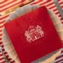 Napkins - RED GINGERBREAD HOUSE - FRANÇOISE PAVIOT