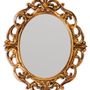 Miroirs - Antique Gold Ornate Baroque Oval Wall Mirror - MCGOWAN RUTHERFORD LTD