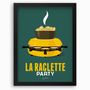 Affiches - Affiche encadrée La Raclette : Verte - COSYNÉVÉ - MOUNTAIN POSTERS