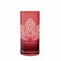 Glass - Vispera Rubin colored cocktail glass with logo - 1 piece 360 ml - PEKALLA CRISTAL GLASS