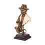 Objets design - Figurine Homme jouant du saxophone 21,5 cm - Doré - Résine - BAROQUE COLLECTION - DUTCH STYLE