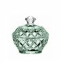 Crystal ware - Malachit crystal set sugar bowl - creamer and tray - 3 pieces - PEKALLA CRISTAL GLASS