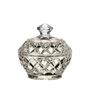 Crystal ware - Mokka crystal set sugar bowl - creamer and tray - 3 pieces - PEKALLA CRISTAL GLASS