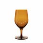 Verres - Vispera Verre à bière coloré Amber avec gravure - 1 pièce 450 ml - PEKALLA CRISTAL GLASS