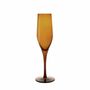 Crystal ware - Vispera Amber Colored Champagne Glass - 6 pieces 170 ml - PEKALLA CRISTAL GLASS