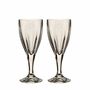 Crystal ware - Mokka Crystal Wine Glasses with Initials for Wedding - Anniversary - 2 Pieces 220 ml - PEKALLA CRISTAL GLASS
