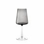 Glass - Vida Coloured Wine Glass Grey with LOVE Engraving - 1 piece 400 ml - PEKALLA CRISTAL GLASS
