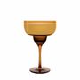 Candlesticks and candle holders - Vispera Amber Scented and colored soy candle on stand - PEKALLA CRISTAL GLASS