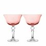 Cristallerie - Kalatina verres à champagne en cristal avec gravure - 2 pièces 180 ml - PEKALLA CRISTAL GLASS