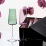 Glass - Vida Coloured Prosecco Champagne Glasses with Engraving - 2 pieces 240 ml - PEKALLA CRISTAL GLASS