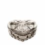 Crystal ware - Mokka Crystal HEART Jewelry Box - PEKALLA CRISTAL GLASS