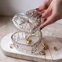 Crystal ware - Mokka Crystal HEART Jewelry Box - PEKALLA CRISTAL GLASS