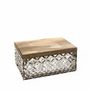 Cristallerie - Boîte à bijoux en cristal avec un couvercle en bois Mokka - PEKALLA CRISTAL GLASS