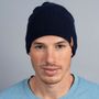 Hair accessories - JIM navy merino wool hat - MONSIEUR CHARLI