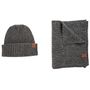 Foulards et écharpes - Coffret cadeau bonnet & écharpe en laine JEFF & JACK noir chiné - MONSIEUR CHARLI