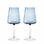Glass - Vida Mist Colored Wine Glasses with Engraving - 2 Pieces 400 ml - PEKALLA CRISTAL GLASS