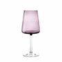 Crystal ware - Vida Slate Colored Wine Glass with Name - 400 ml - PEKALLA CRISTAL GLASS