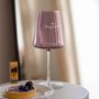 Crystal ware - Vida Slate Colored Wine Glass with Name - 400 ml - PEKALLA CRISTAL GLASS