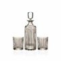 Cristallerie - Carafe + verres à whisky en cristal Mokka - 2 pièces 280 ml - PEKALLA CRISTAL GLASS