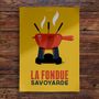 Affiches - Affiche "La Fondue" ( Jaune) - COSYNÉVÉ - MOUNTAIN POSTERS