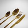 Cutlery set - The Ambrosia 24-Piece Gold Plated Flatware Set in a Crystal Holder - ARCAICO