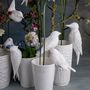 Floral decoration - SPECHT, bird, lumberjack, decorative object, white - KLATT OBJECTS