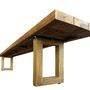 Bancs - Banc avec pied carré, naturel, 280 - BAZAR BIZAR LIVING