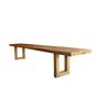 Bancs - Banc avec pied carré, naturel, 220 - BAZAR BIZAR LIVING