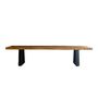 Benches - Bench With Iron Legs - Natural - 220 - BAZAR BIZAR LIVING