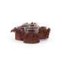 Bougeoirs et photophores - Oh My Gee - Bougeoir en velours bordeaux - S - BAZAR BIZAR LIVING