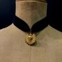 Bijoux - Choker Benvolio - Velours noir - FASCINATO