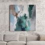 Office design and planning - « Coast » Series of handmade textured abstract paintings - MATISS ART STUDIO