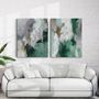 Office design and planning - « Coast » Series of handmade textured abstract paintings - MATISS ART STUDIO