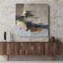 Office design and planning - « Flight » Series of handmade textured abstract paintings - MATISS ART STUDIO
