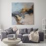 Office design and planning - « Flight » Series of handmade textured abstract paintings - MATISS ART STUDIO