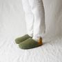 Chaussettes - JAPAN MADE Reversible room shoes / Melange Shaggy × Quilting Boa - MERIPPA