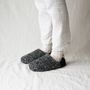 Chaussettes - JAPAN MADE Reversible room shoes / Melange Shaggy × Quilting Boa - MERIPPA