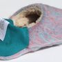 Chaussettes - JAPAN MADE Reversible room shoes / Melange Shaggy × Quilting Boa - MERIPPA
