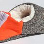 Chaussettes - JAPAN MADE Reversible room shoes / Hopping Nep Tweed × Sheep Boa - MERIPPA