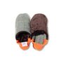 Chaussettes - JAPAN MADE Reversible room shoes / Herringbone Check Tweed × Micro Boa - MERIPPA