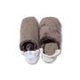 Chaussettes - JAPAN MADE Reversible room shoes / Herringbone Check Tweed × Micro Boa - MERIPPA