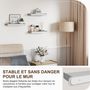 Etagères - KAPANOU Étagères Mural Rangement AAA05-Grey - KAPANOU
